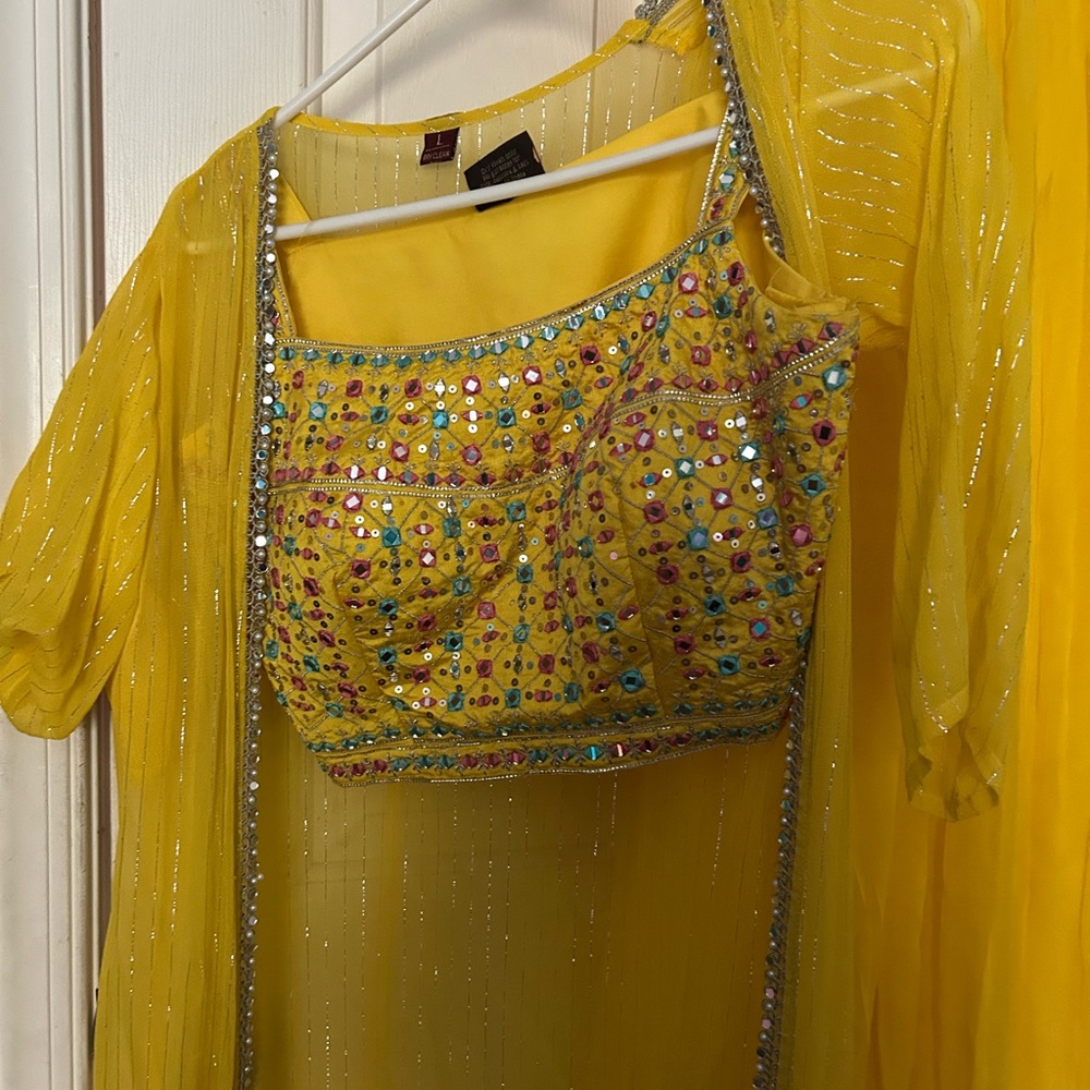 Yellow Embellished Women's Top